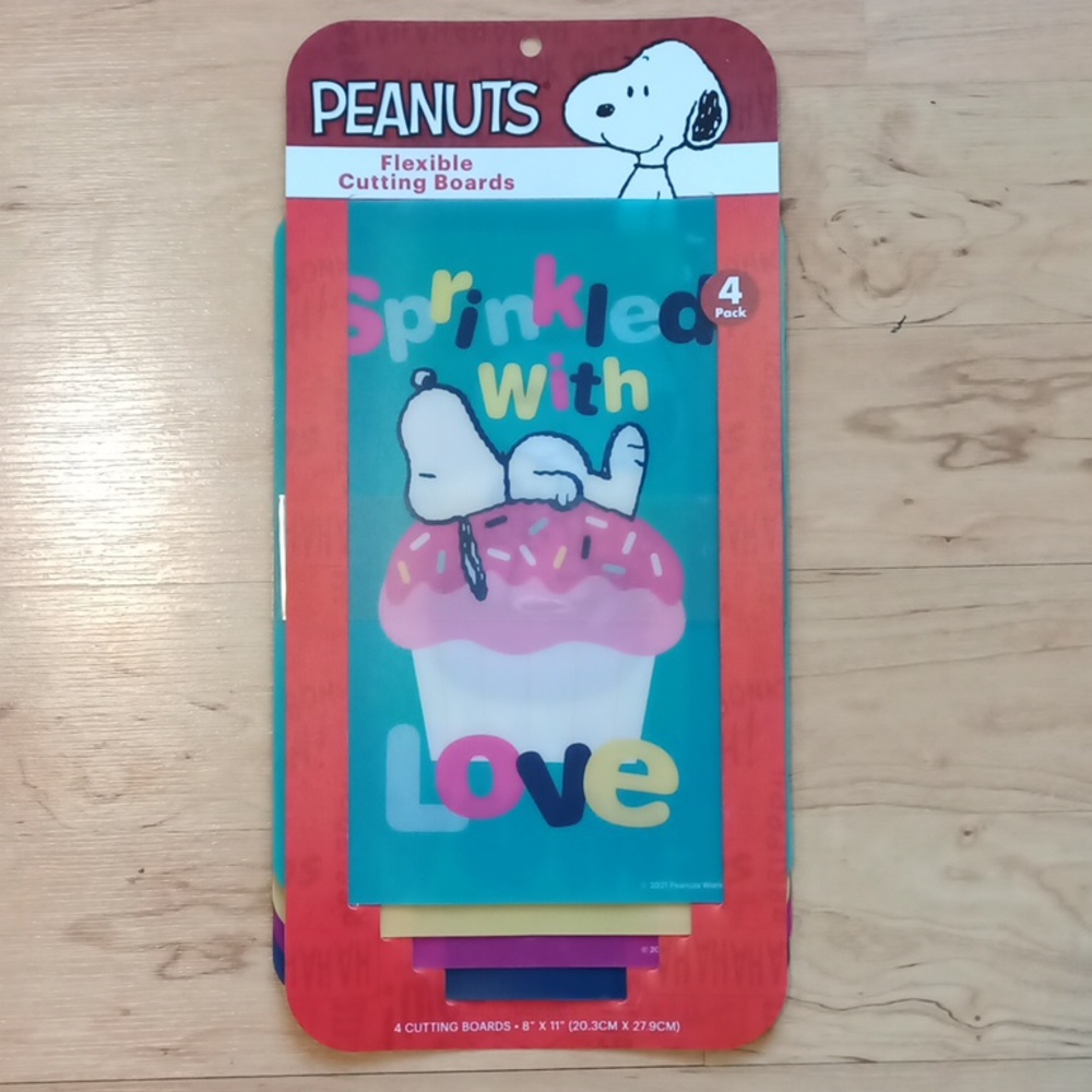 Peanuts Snoopy Charlie Brown Flexible Cutting Chopping Boards 4 pack